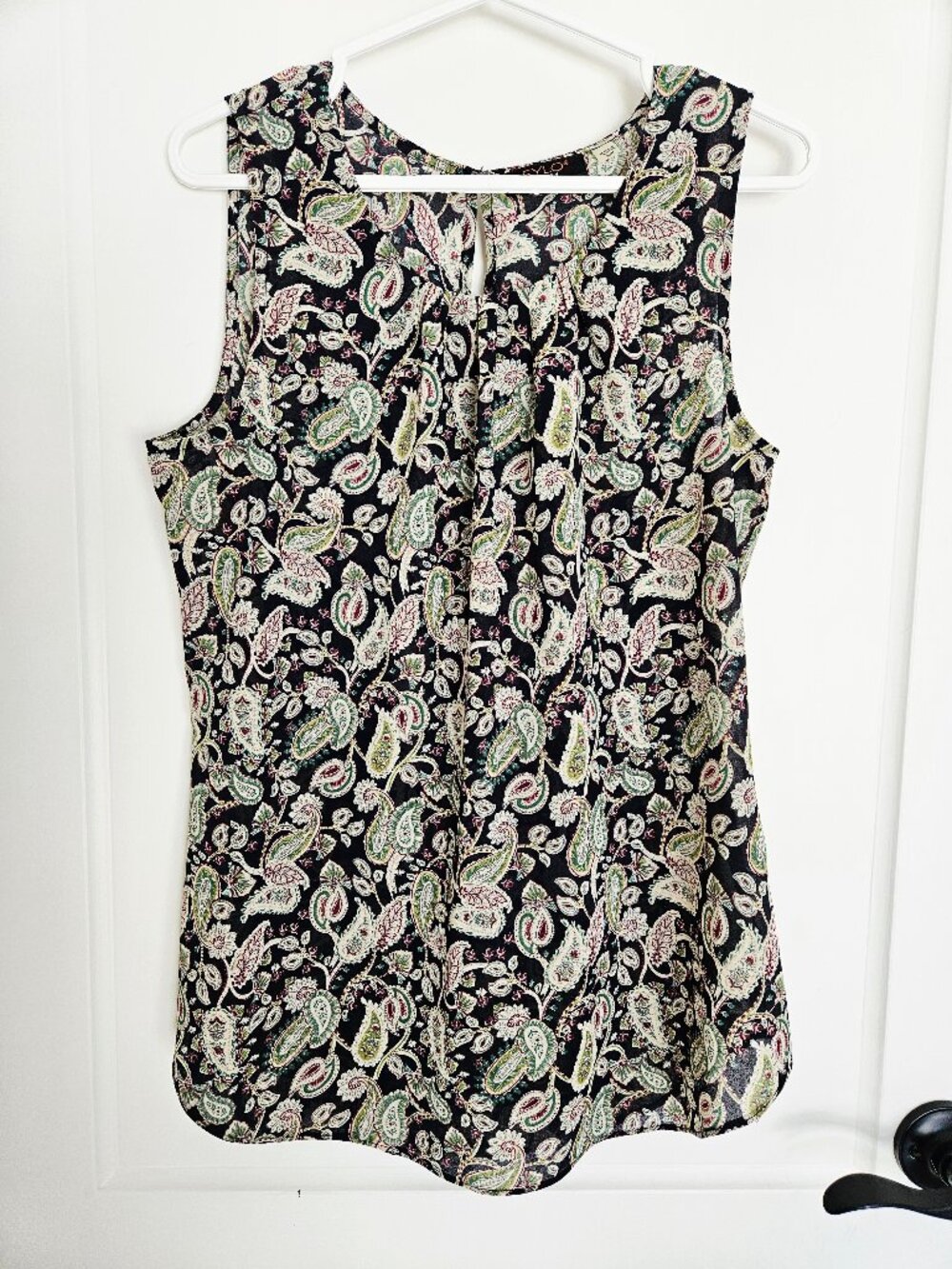 Fylo London Paisley Sleeveless Top Size S